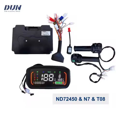 Fardrive V2 Controller ND72450 48V-72V DC 200A Phase 450A with N7 N1S Display Throttle Kits for Hall