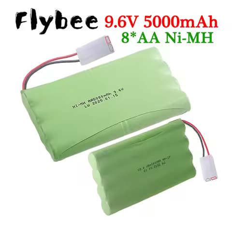 Ni-MH AA 9.6V 5000mah Rechargeable Battery Pack for RC toys Car Tanks Train Robot Boat Gun tools NiM