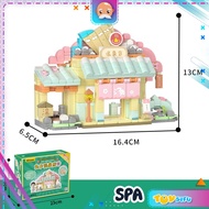 Wekki Chibi Maruko Chan Series House School Shop Educational  Display Deco Brick Decoration Building