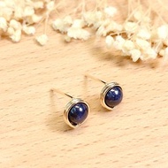 藍寶石耳釘耳環 | 14K包金 | 925純銀 | 天然石 | 9月誕生石