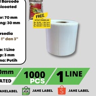 BARE LABEL STICKER 70x30 mm DIRECT THERMAL 1000 PCS