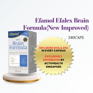 Efamol Efalex Brain Formula 240 Capsules Improved Formula – Omega-3 & Omega-6 for Brain, Vision & Im