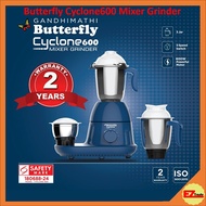 Butterfly Cyclone 600 Mixer Grinder 600W 3 Stainless Steel Jar Blue (2 Years Local Warranty)