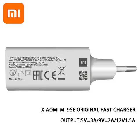 Xiaomi 18W Fast Charger EU/US QC3.0 Power Adapter USB Type C Cable For Mi 10 8 6 9SE 9 9T Poco F1 F2