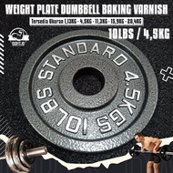 Isofit.id BV Electroplated Weight Plate Barbell [10LBS] / Barbell Weight Plate / Iron Dumbell Plate