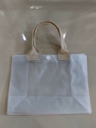 Tas totebag hampers mika doff transparan mika tebal