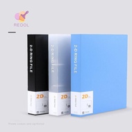 REPKG Transparent Folder, 2 Holes Plastic Binder File Folder,  Office Document D-shaped Lever Arch F