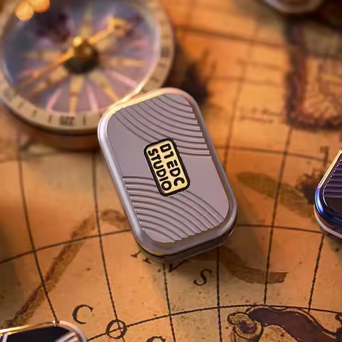 01EDC MINI Burger Mechanical Fidget Slider EDC ADHD Tool Anti Stress Fidgeting Stress Spinner Toys