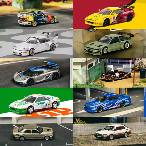 Tarmac Works / Schuco 1:64 GT2 F355 Challenge RWB 964 Trueno AE86 Jesko Attack Silvia S14 JZX100 Saa