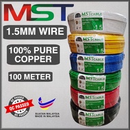 1.5MM Pure Copper 100% PVC Cable / Wayar / Wire Copper Wire Cable 1.5mm PVC Cable PVC Auto Control W