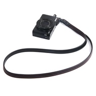 相機皮質背帶適用索尼rx100黑卡 理光GR2 GR3卡片機單孔相機肩帶