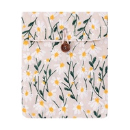 Embroidery Daisy Sleeve Pouch for 6.8-7 Inch eBook/E-Reader/Kindle Paperwhite (White Beige)