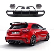 Mercedes Benz A Class W176 A45 Rear Diffuser with Tips A45 AMG A180 A200 accessories 2013-2018
