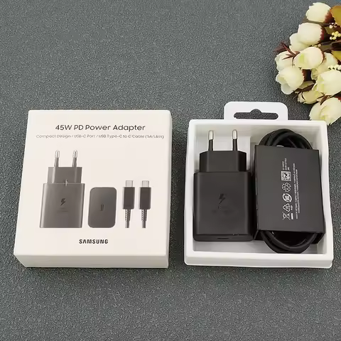 EP-T4510 Original Samsung 45W PD PPS Super Fast GaN Charger 1.8M Usb C To Type C Cable For Galaxy Z 