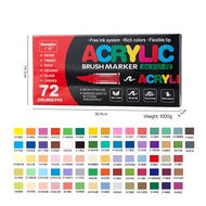 GN8101 60/72/ 120/168 Colors  Paint Pens kits Acrylic Markers soft Brush Tip Pens set Rock Painting 