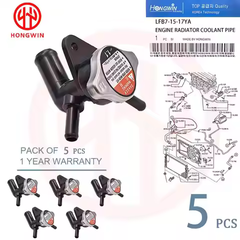 1/3/5 PCS LFB7 15 17Y New Radiator Filler Neck W/Cap For Mazda 5 6 2.3L L4 2006-2010 LFB7-15-17YA LF