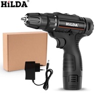 TERBARU HILDA BOR BATERAI CORDLESS DRILL BOR CAS BATERAI MESIN BOR