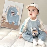 Newborn Cartoon Romper Clothes Cartoon Fashion Cotton Long Sleeves Jumpsuits 0-2 Years Baby Ins Cute
