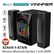 VINNFIER XENON 9 BTRM WIRELESS BLUETOOTH SPEAKER 2.1 200W WITH KARAOKE/ FM RADIO/ SD CARD/ RGB LIGHT