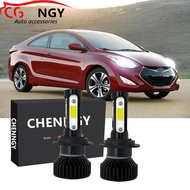สำหรับ Hyundai Elantra (MD) 2012 - 2017 (ไฟฉายคาดศีรษะ)-(1คู่) ไฟฉายคาดศีรษะ LED หลอดไฟหน้าชุดแปลง60