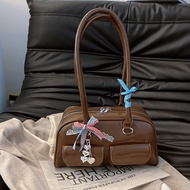 Bowling Bag Underarm Bag y2k Niche Retro Shoulder Bag