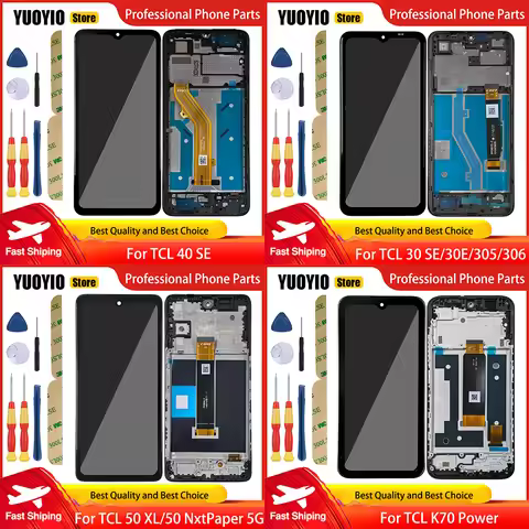 Touch Screen For TCL 30 SE/30E/305/306/40 SE/50 SE/50 XE/40 NxtPaper 4G/505/K70 Power LCD Display Wi