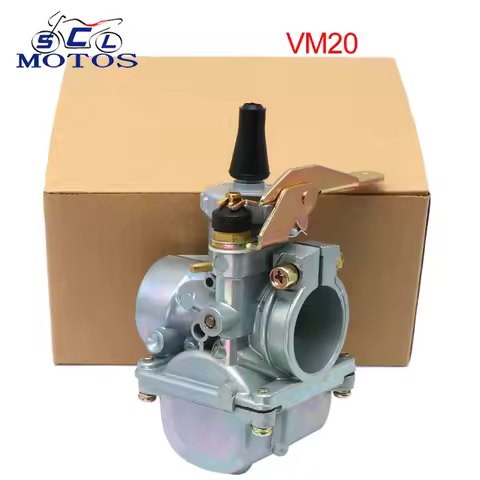 Sclmotos- VM20 20mm Round Slide Motorcycle Carburetor Engine Device Carb For MIKUNI VM Series Carb A