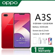 Oppo A3s (6.2, 6GB RAM + 128GB ROM) 13mp 4G LTE - (New) With 1 Year Warranty 100% Original Mobile Sm