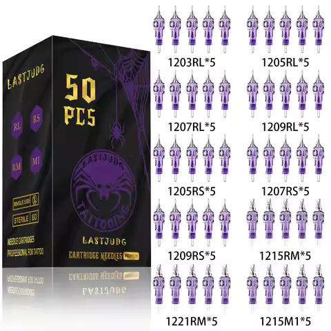 POSEIDON 50PCS Mixed Tattoo Needles Professional Tattoo Cartridges Needles High Quality Disposable S