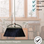 Nylon Plastic Broom GreyNilon Long Handle Durable Strong Thick Premium Nagata Length 127CM Width 30C