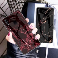 Vivo Y91 Y91i Y95 Y79 Y75 V7 Plus V7 Phone Case Marble Tempered Glass Hard Cover