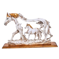 Foreign Trade Galloping Horse Horse Mother Child Horse Resin Crafts Decoration Office Desk Decoratio