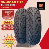 SET R13 D660  SCOOTER TUBELESS TIRE FOR NMAX RAPID150 RFI175 -DIAMOND TIRE 110/70-13 & 130/70-13