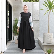 RUSEL MAXI - Trend pakaian model terbaru long dress muslim baju klok A line Outfit cantik hijab kond