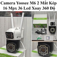Yoosee M6 Camera 2 Dual Eyes 16 Mpx 36 LEDs 360 Degree Rotation, 2-Way Talk, Color Night Vision Pano