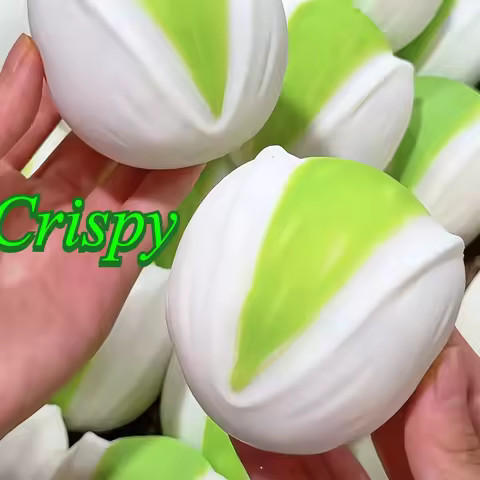 Pistachio Handmade Squishy Ball Crunchy Stress Ball Squishy Toys Moldable Squeeze Ball ASMR Sensory 