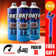 3x 1L Motorcycle Engine Oil Fully Synthetic 10W40 Tokyo Drift Minyak Motor 4T Fully Synthetic