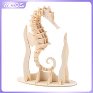 Mippos 3D Puzzle Sea Horse Hobby Seahorse Puzzle Party Favors Wood Craft for Kids