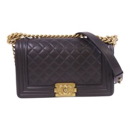CHANEL 牛皮皮革Boy Chanel 25金扣鏈帶肩背袋