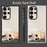 I'm Fine Sunglasses Puppy Case For Galaxy S23 S24 S25 S23ULTRA S24ULTRA S25ULTRA Cover S24Plus S25Pl