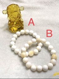 天然黃金硨磲圓珠手鍊，手圍15～15.5 cm
