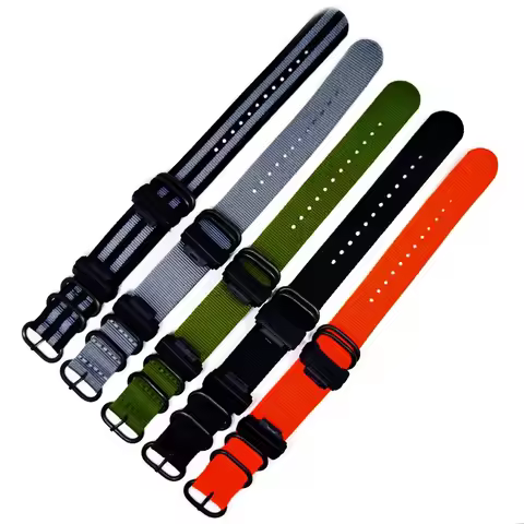 Cow Ring Buckle Nylon Strap for Casio G-shock GSHOCK GA100 GA400 DW5600 M5610 Adapter Rubber Connect