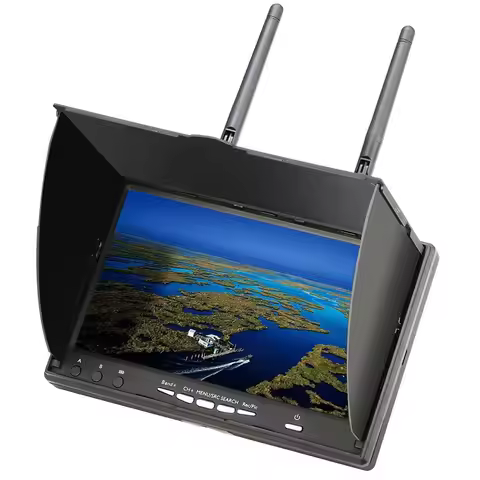 LCD5802D 5802 5.8G 40CH 7 Inch Raceband FPV Monitor 800x480 With DVR Build-in Battery Video Screen F