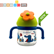 Bình Ống Hút Tập Uống Nước Kichilachi Bình Tập Uống Nước Cho Bé Nhựa Tritan 300ml