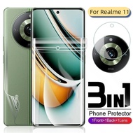「3 in 1」Realme 12 Pro Plus 5G | 12x | 12 Plus | 11 Pro | 11X | 1 Lens Hydrogel Screen Protector Fron