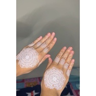 READY STOCK MALAYSIA ❤️ Sticker Instant Henna Design Sticker Putih/ Corak Henna Untuk Pengantin Tuna