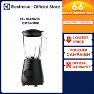 Electrolux E3TB1-310K 1.5L Glass Blender 500W BPA-Free 2 Speeds Sharp Truflow Blades & Grinder 2 Yea