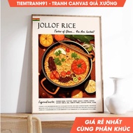 Wall painting, Jolof Rice Ghanaian Food Poster, Ghana African Food, comes with hanging nails, printe