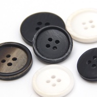 15/18/20/23/25mm Round Men Blazer Black Resin Buttons For Clothes Pants Jacket Handmade DIY Decorations Sewing Accessories
