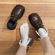 ส่งเร็วฤดูใบไม้ผลิและฤดูร้อนใหม่ญี่ปุ่น JK รองเท้าหนังขนาดเล็กนักเรียนหญิงเกาหลีรุ่นร้อย รองเท้าอย่างหนา